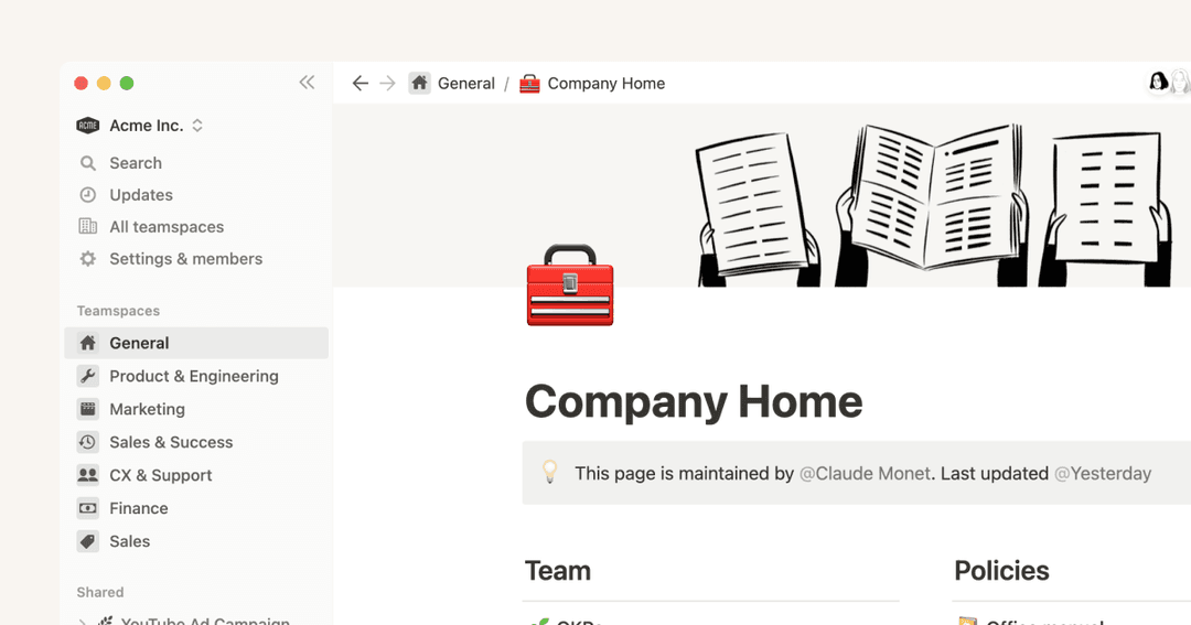 Create, join & leave teamspaces