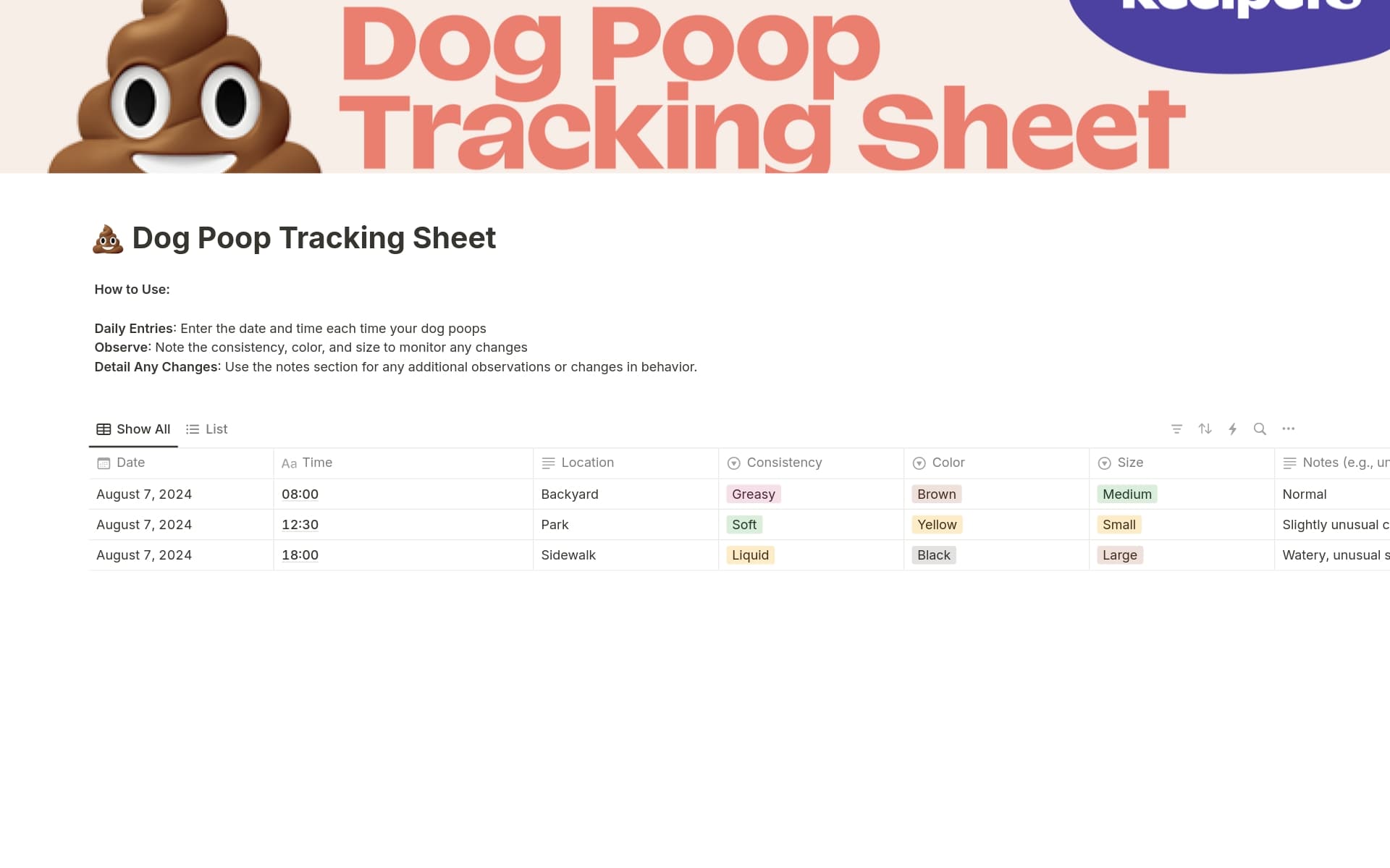 Screenshot of Pets are people too collection by Notion