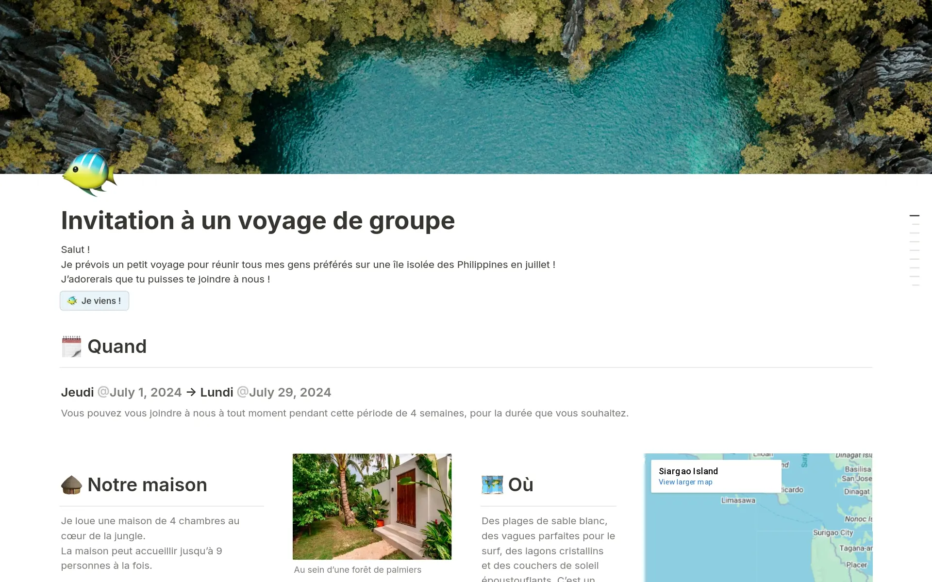 Capture d’écran de la collection Put it on the map par Notion